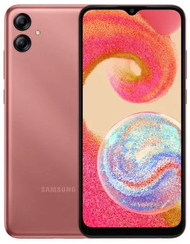 Unlocked Phones #35= Samsung A04e | A042mds 128GB | Copper New- disconnect network issue
