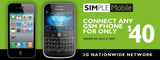 BYOP = Simple Mobile $75/ 3 month Unlimited Talk, Text, Int'l Text & 5 gb Data + Intl Talk + Sim Card+ New Number