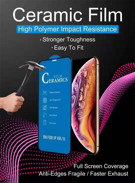 Tempered Glass iPhone #99 = High Impact Full Glue Ceramics Screen Protector  for iPhone 16,15,14,13,12, 11 Pro, Max, XR, X/S, 8+,8, 7+, 7, 6+, 6, SE2, SE, 5, 5S, 5C,4/s