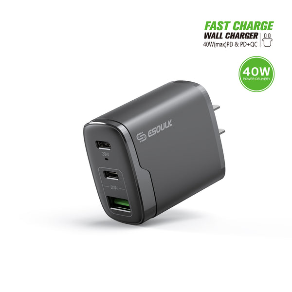 Charger Power Adapter #159 = 40W Dual PD+QC Fast Wall Charger