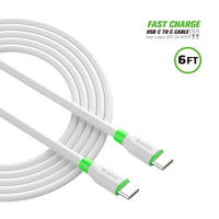 Type C Charger #56 = C to C Cable 6FT whie