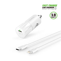 iphone charger Cable #84 = 18W PD Fast Charger Car & 3FT C to 8Pin Cable