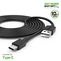 Type C Charger #56 = 10FT Round Cable For Type-C 2A