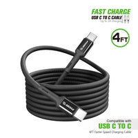 Type C Charger #60 = 4FT BRAIDED CABLE C TO C 30watt