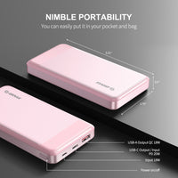 Power Bank #107 =10000mAh PD20W / QC18W POWER BANK PINK