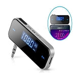 FM Trasmitter #10 = Universal Mini Wireless 3.5mm In-car Music Audio FM Transmitter LCD Display Car Kit Transmitter Car MP3 Player For iPhone Android Cell Phone