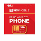 BYOP = Gen Mobile 9 Month $90 Unlimited Talk + Text + Sim Kit + New Number