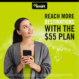 Go Smart Wireless Land Line 1 Year $180 Unlimited Talk+ Long Distance + Sim Kit + New Number