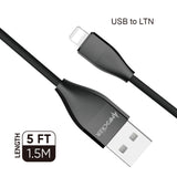 iphone charger Cable #39 = 2.4A TPE 1.5M / 5 FT For USB to Lightning white Heavy Duty Cable