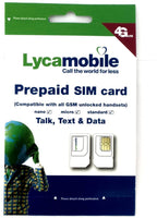 BYOP #4 = LycaMobile Hotspot Prepaid $30 Plan 10 GB Data + Sim Card + New Number