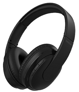 Bluetooth #229 = Nokia Wireless Headphones w/ Bluetooth 5.0 Black