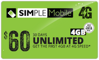 BYOP = Simple Mobile 3 Lines Family $100 Unlimited Everything Plan + 5GB Hotspot + 3 Sim Card + 3 New Number