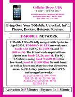 Payment = T- Mobile  $25 Prepaid 8.0GB LTE – Unlimited Talk, Text, Data