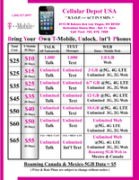BYOP = T-Mobile $35 Unlimited Talk, Text, 12GB 5G, 4G LTE Web & Sim Kit & New Number