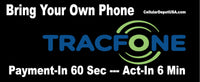BYOP = Tracfone By T-Mobile $25 Talk, Text & Data Plan - Smartphone Only 500 MINS, 1000 TXT, 500 MB DATA + sim card + new number